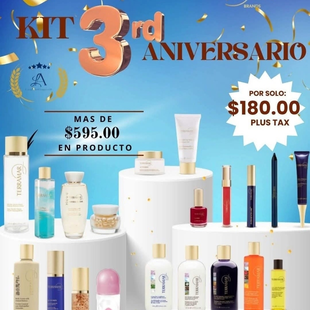 Terramar Women’s Skincare Set - Gold and White